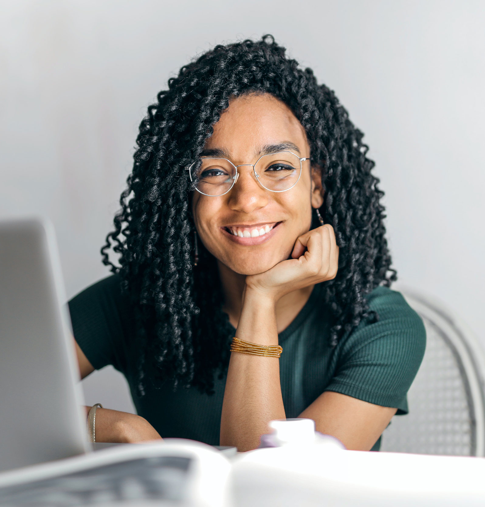 woman at computer